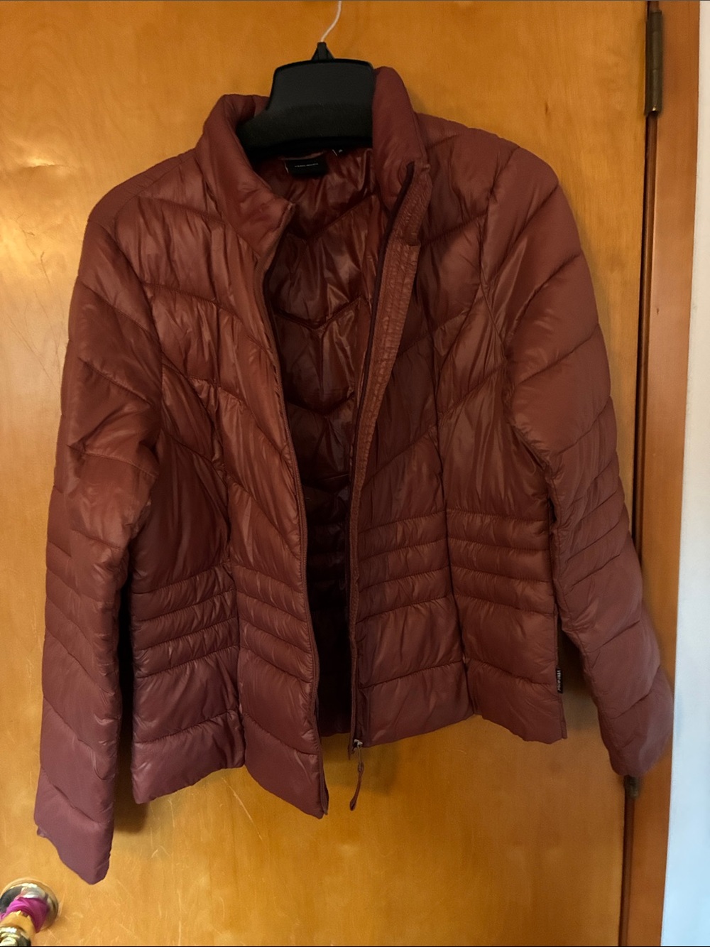 Lightweight Quilted Women's Jacket - Brown burgundy